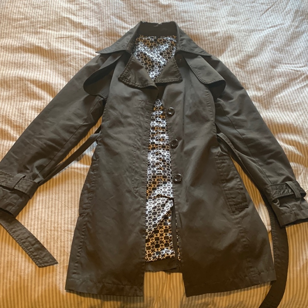 Lightweight pea coat. Dark brown, excellent condition.
